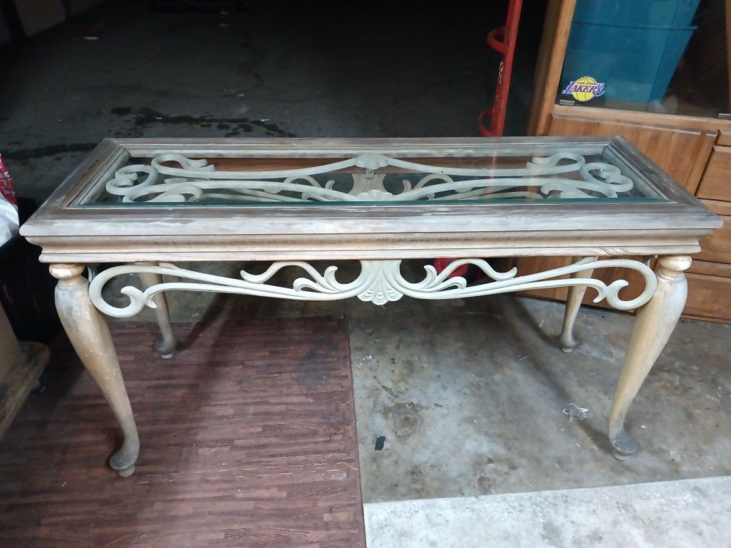 Vintage Brown Console Table
