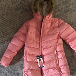 Girls Land End Pink Parka Winter Jacket Size 14/16. Brand New!