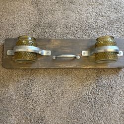 Handmade Mason Jar Wood Plank