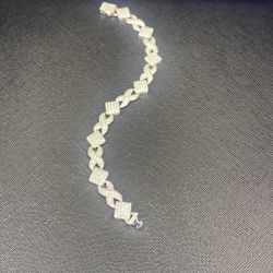 VVS Moissanite 925 Sterling Silver prong Cuban link Chain