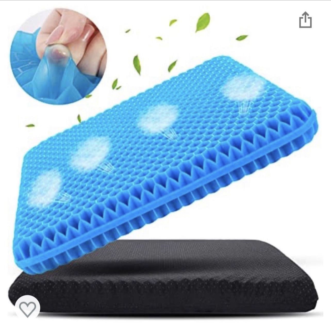 Large Gel Seat Cushion for Long Sitting (Super Large & Thick), Soft & Breathable, Gel Cushion for Wheelchair Reduce Sweat, Gel Chair Cushion for Hip P