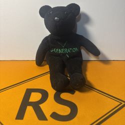WWF 1998 D-Generation X Beanie Baby Black Bear Plush Toy (Pre-owned)