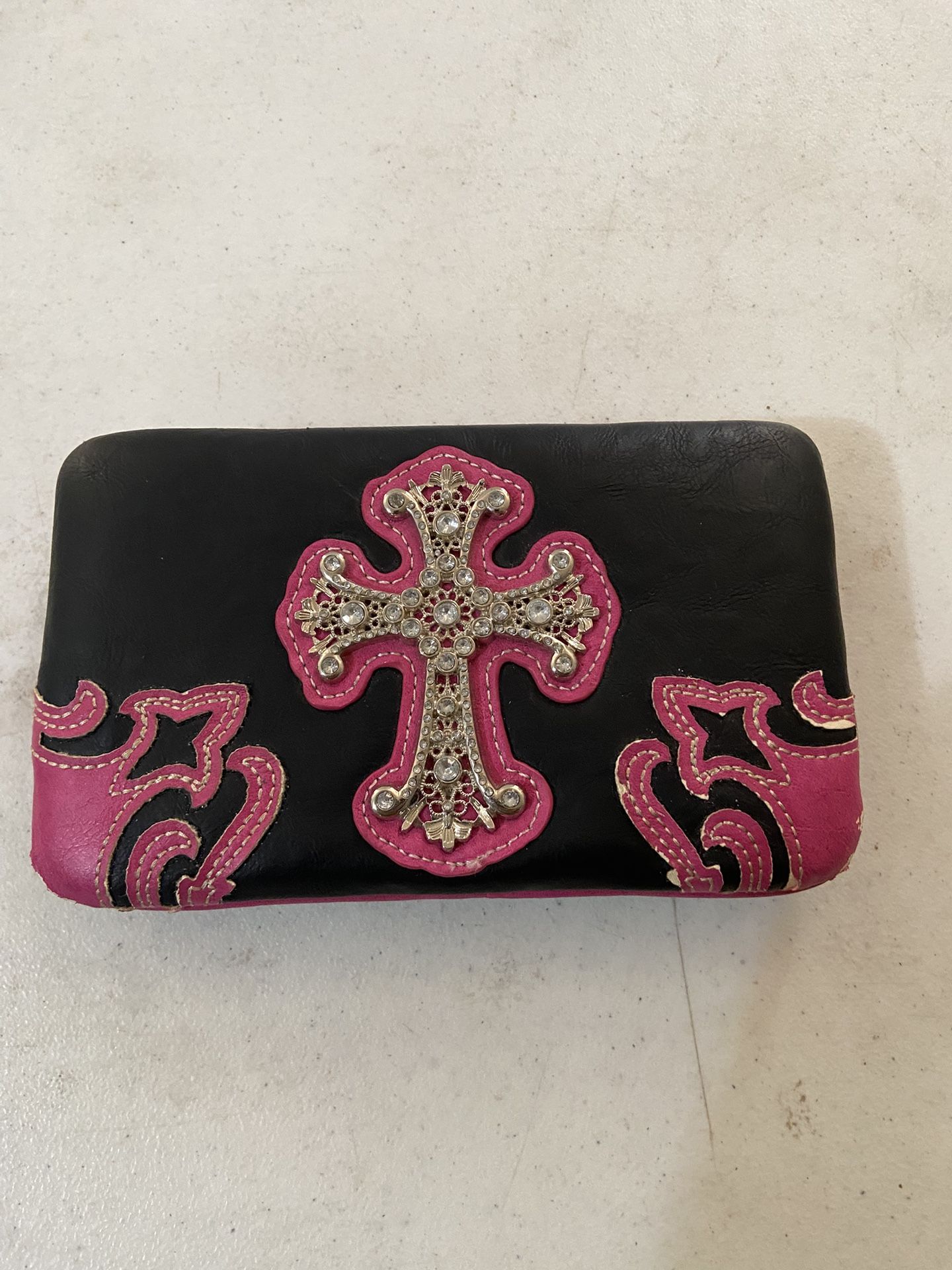Not Chrome Hearts Womens pink wallet