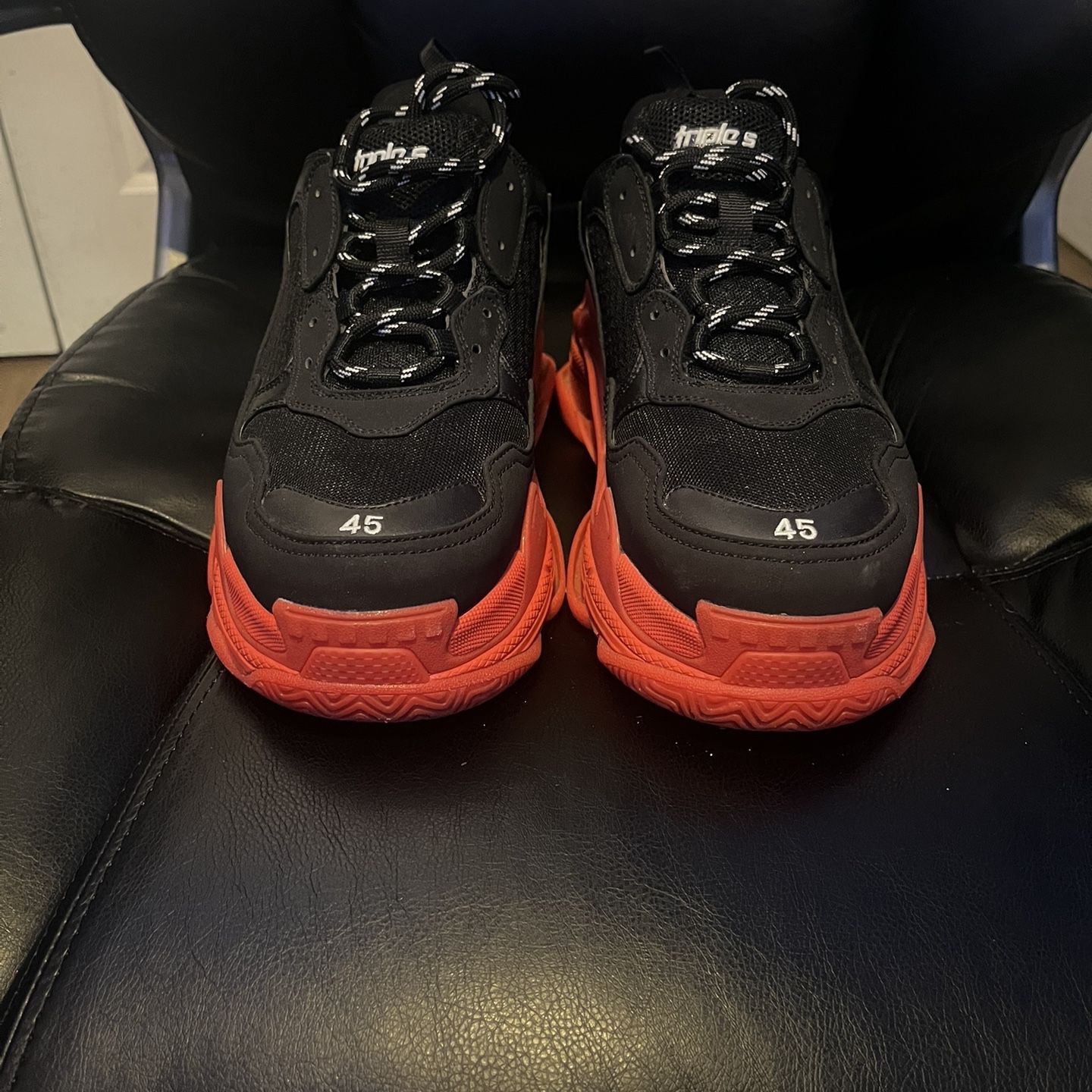 Balenciaga Triple S Black And Red Sole for Sale in Brooklyn, NY - OfferUp