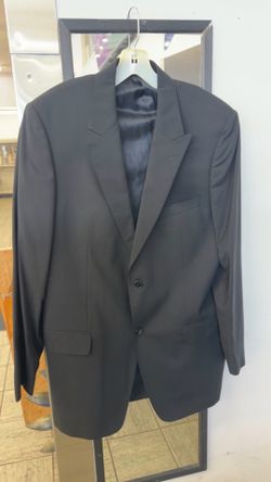 Versace Collection Black Wool Suit Jacket Single-Breasted 2-Button 54