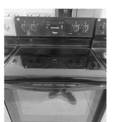 Whirlpool glasstop stove black 