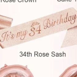 34 Th Birthday Stash And Banner