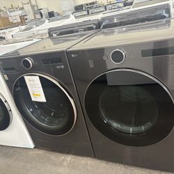 LG 5.0 cu.ft. Stackable  Front Load Washer & 7.4 cu.ft. Vented SMART Gas Dryer 
