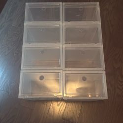 8-Iris Wide Clear Pull-Down Front Access Shoe/Sneaker Storage