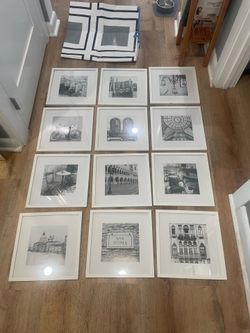 12-Piece White Square Photo Frame Set