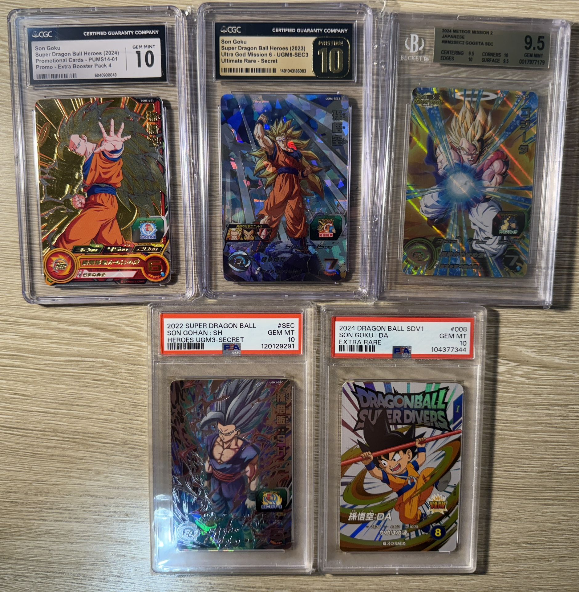 Graded Dragon Ball Heroes And Divers Cards Lot
