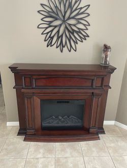 Electric fireplace with remote