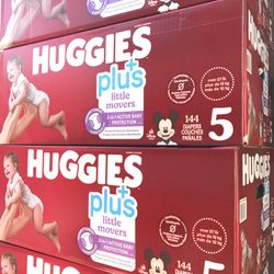 Huggies Little Movers Plus Size 5/144 Diapers 