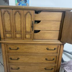 armoire/dresser with side tables