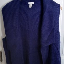 Chico's Wool Blend Wrap Front Cardigan Vest Size 3