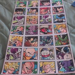 Dragon Ball Z Character Grid Blanket