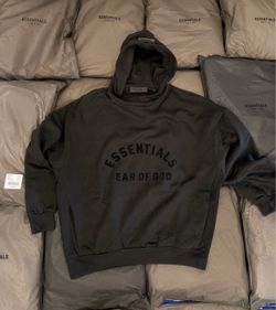 FOG Essentials Hoodie Jet Black – Sizes L & XL | Brand New