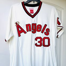 2XL / 3XL - 1973 CALIFORNIA ANGELS #30 NOLAN RYAN JERSEY