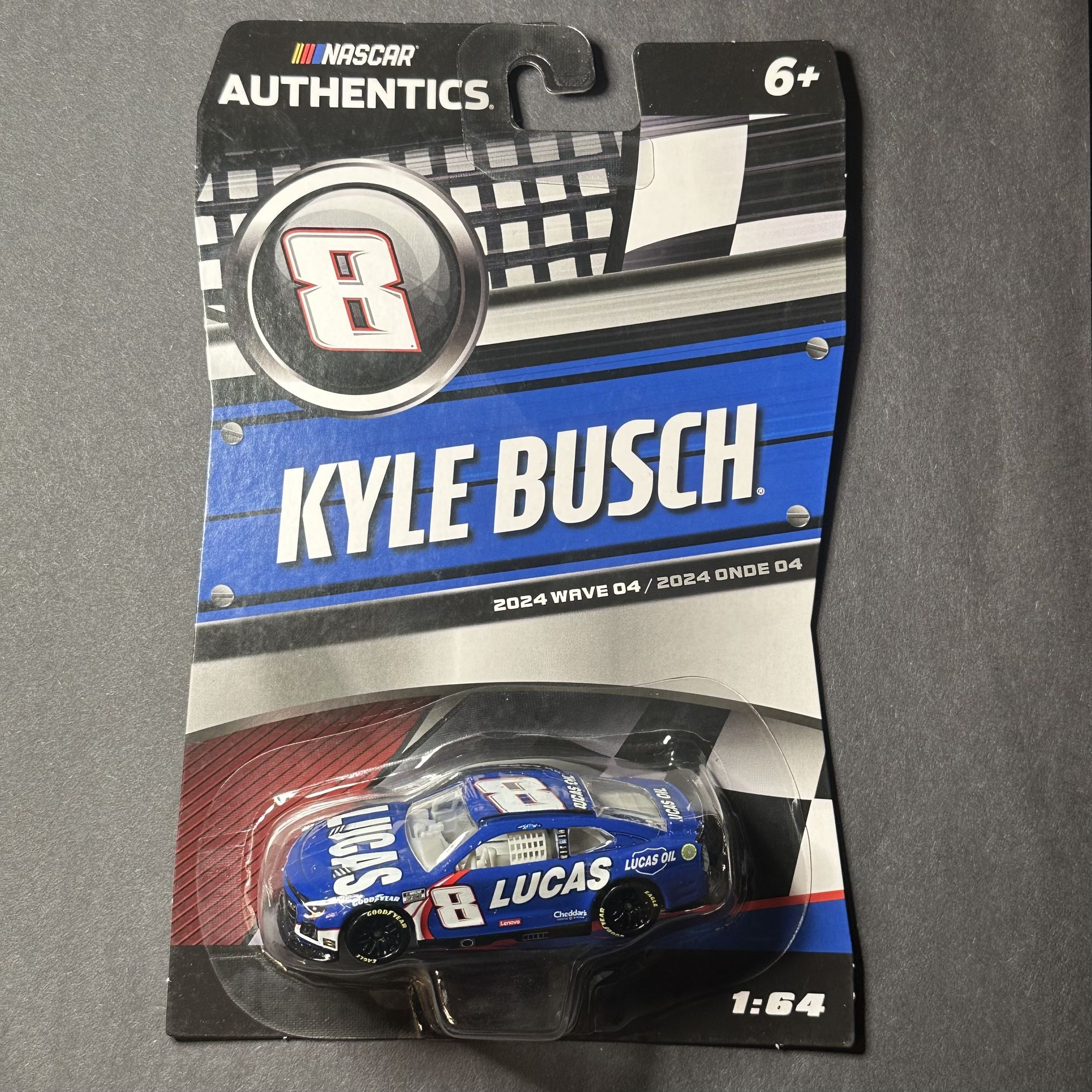 Nascar Authentics Wave 4 Kyle Busch 8 Lucas Oil LIQUID COLOR CHASE 1:64 New 2024