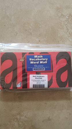 Math vocabulary: word wall. Term with descrpition