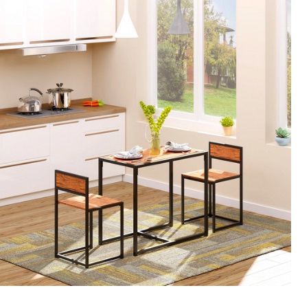 3- Piece, Dining Table And Chair Set