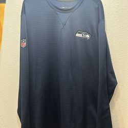 Nike Shirt Mens XXL Seattle Seahawks NFL Therma Fit Long Sleeve Crew Neck
