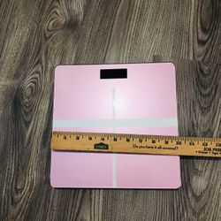 New Pink Tempered Glass Weight Scale 10”x10”