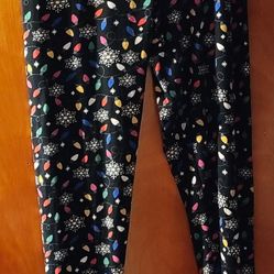 Ladies Christmas Lights Leggings 