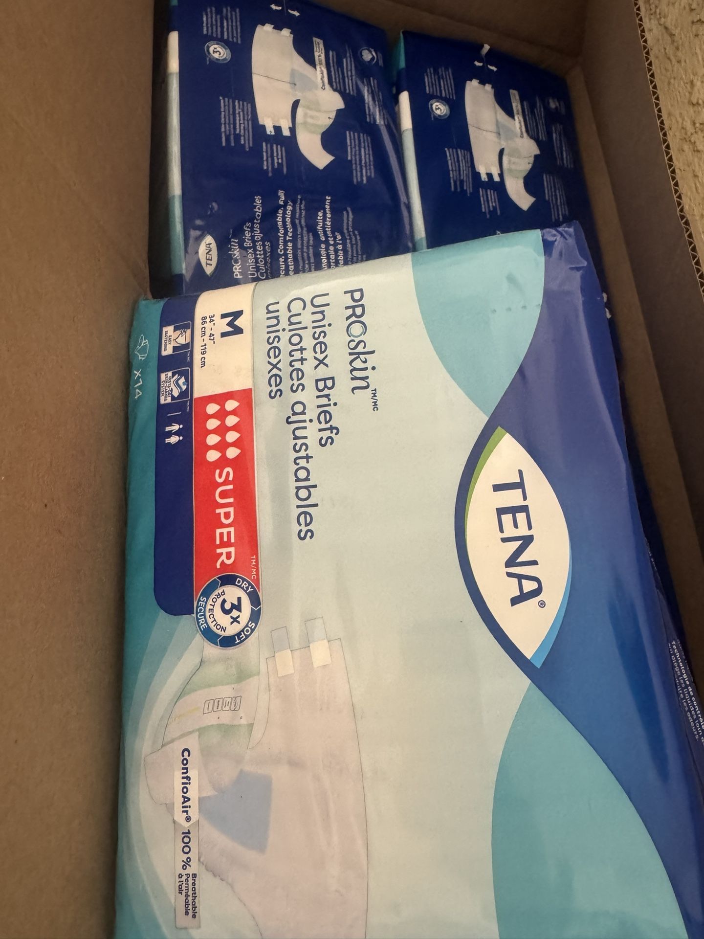 Tena M Medium Adult Diapers 4 Pack Box