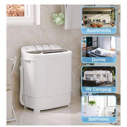 Small Washer Convenient Twin Tub Washing Machine Spin Cycle Combo 
