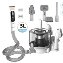 Pet Grooming Vacuum, Dog Hair Vacuum with 3 Modes, 5 In 1 Kit, 3L Large Dustbin, Low Noise
