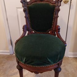 Antique Parlor Chair Victorian Edwardian Eastlake Carved 