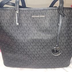 Mk Black Logo Tote Black Logo