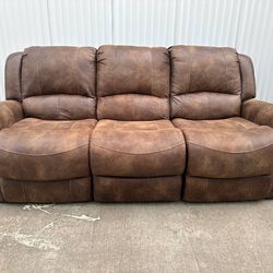 Recliner Suede Couch Sofa