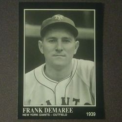 1991 Sporting News Frank Demaree New York Giants N.Y. #212 Outfield 1939 Baseball Card Vintage Collectible Sports Conlon Collection MLB