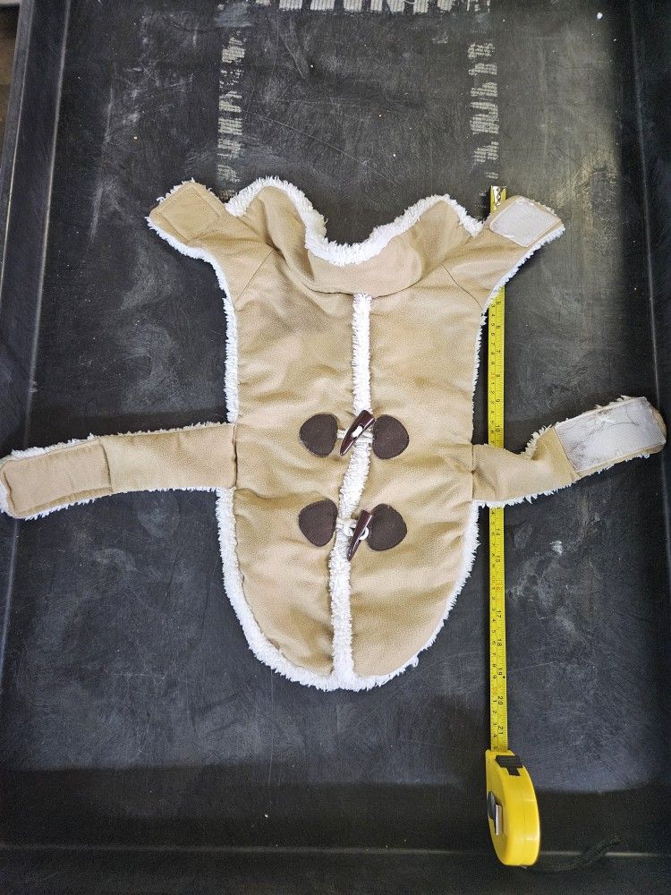 Small To Medium Sized Dog Sweater Jacket Velcro Straps To Hold It On 15 In Long 10 In Wide