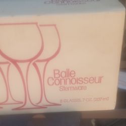 Balle Connoisseur Clear Stemmed Wine Glasses 7 oz Classic Set of 8