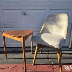 Mid-century Modern West Elm Chair And Table