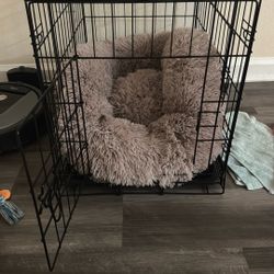 Small-medium Size Kennel And Dog Bed 