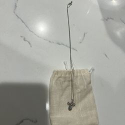Beautiful 10k Cross Pendant & 925 Silver Chain 