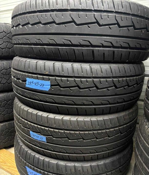 285 45 22 SET OF 4 IRONMAN I-MOVE WITH 80% TREAD LIFE REMAINING
