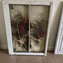 Antique Window With Dryer Flowers