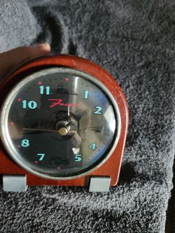 Vintage Fossil Collectible Desk Clock – Travel Theme with Airplane, Rocket,