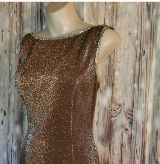 $80 NWT PROM/FORMAL BROWN/SILVER SHIMMER