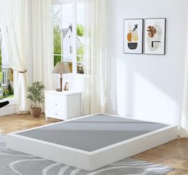 7 Inch Box Spring for Full Bed, Quick Assembly Full Size Metal Mattress Foundation with Fabric Cover, Strong Steel Frame, Heavy Duty MISSING SCREWS