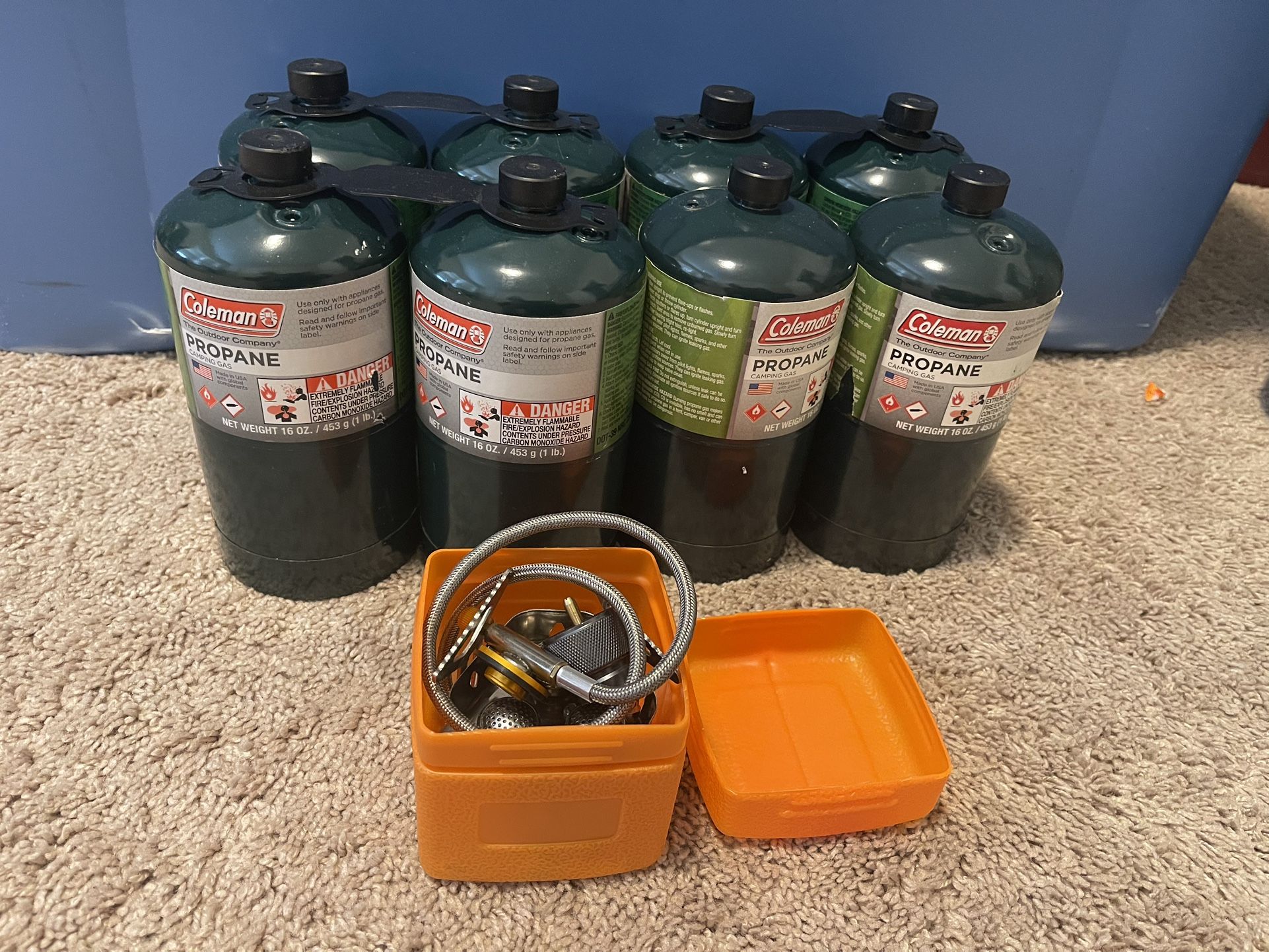 Stove For Backpacking/Camping With 8 Propane Tanks