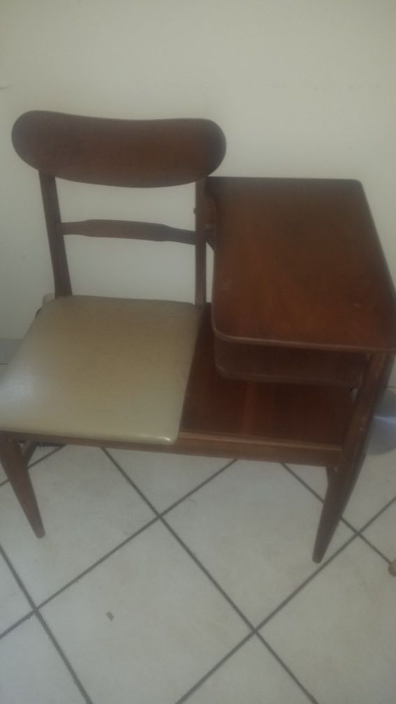 Midcentury antique phone desk