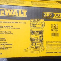 DEWALT 20V MAX XR CORDLESS BRUSHLESS FIXED BASE COMPACT ROUTER  (TOOL ONLY)