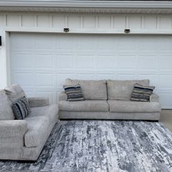 Beige Sofa & Loveseat Set | Free Delivery 🚚