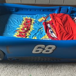 Toddler Bed With Mattress, Pillow& Comforter. 
